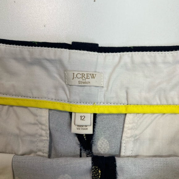 J. Crew Pineapple Print Stretch Chino Shorts Size 12 - Picture 4 of 12